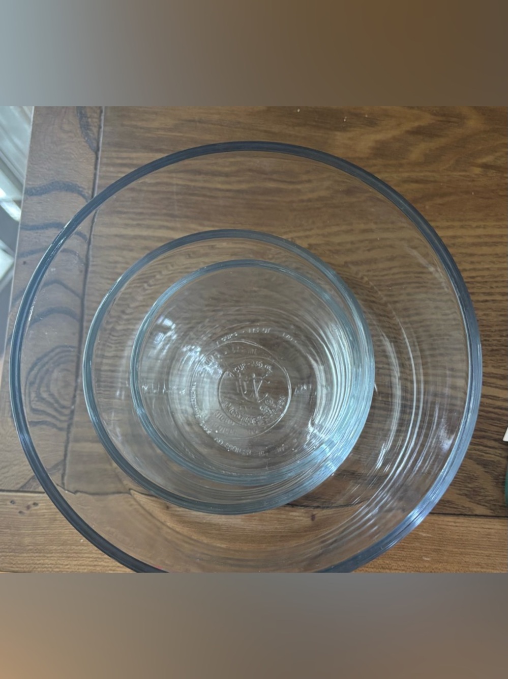 Anchor Hocking Clear Glass Mixing Baking Bowl Set 1,2,&7 Cups